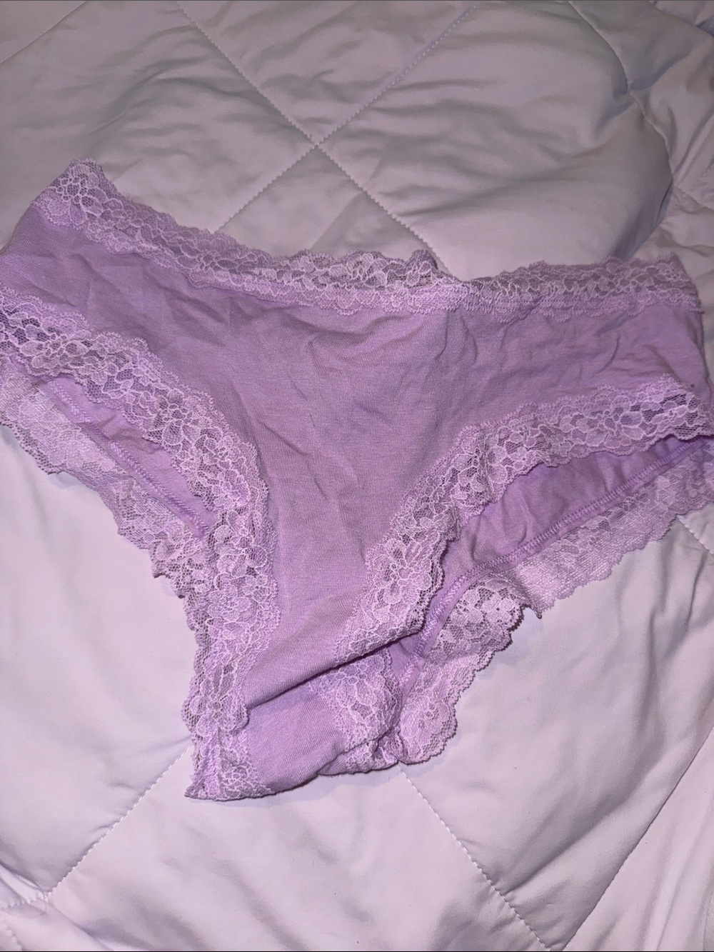 NWT Victoria’s Secret Purple Lace Trim Panty